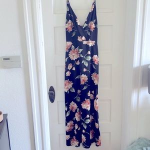 Long Blue floral Dress